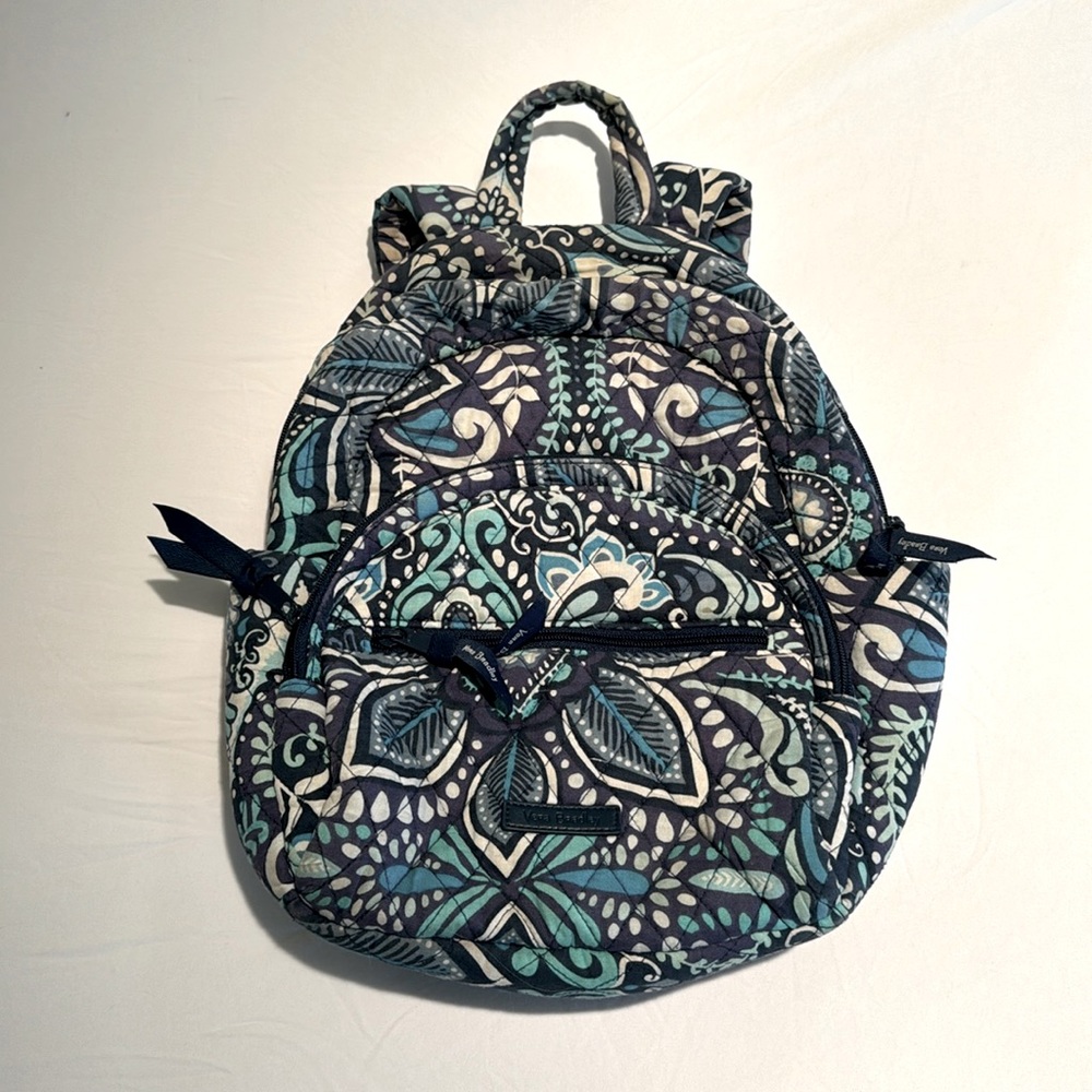 VERA BRADLEY Navy & Light Blue Small Backpack